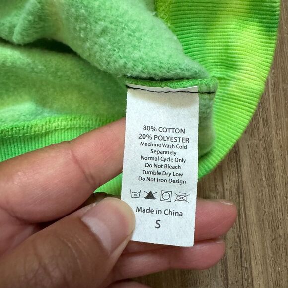 NWT J Balvin x GUESS FriendsWithYou Arcoiris Tie-Dye Hoodie Green Music Tour S - Picture 6 of 7